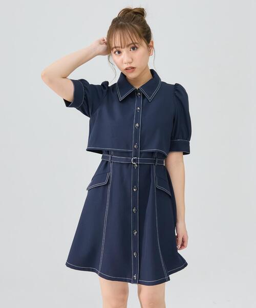 『再入荷完売品』Randy バイカラーステッチミニワンピース バイカラーステッチミニワンピース – Randy