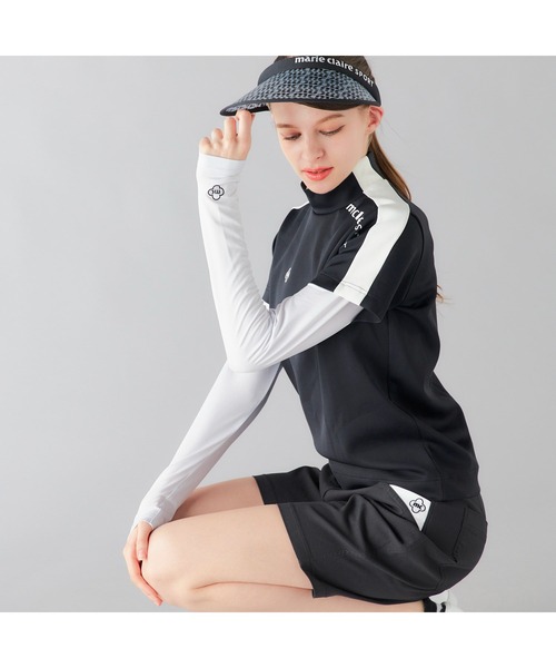 marie claire（マリ・クレール）の「marie claire GOLF/マリクレール ゴルフ ゴルフウェア 吸汗速乾 UVカット ストレッチ ショートパンツ ハーフパンツ（その他パンツ・レディース・イエロー/ライトグレー/ブラック・L/M/LL）」の2枚目の写真