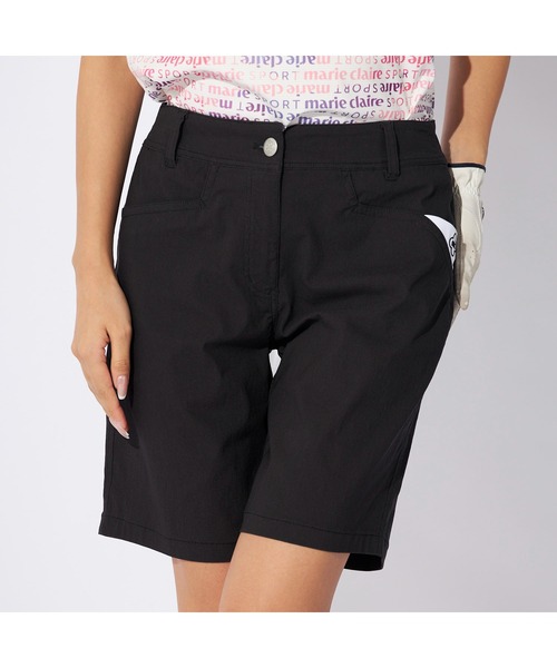 marie claire（マリ・クレール）の「marie claire GOLF/マリクレール ゴルフ ゴルフウェア 吸汗速乾 UVカット ストレッチ ショートパンツ ハーフパンツ（その他パンツ・レディース・イエロー/ライトグレー/ブラック・L/M/LL）」の9枚目の写真