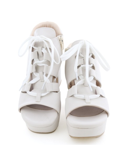 byあしながおじさん（バイアシナガオジサン）の「厚底ダブルリボンサンダル　8490103（サンダル・レディース・ラベンダー/ブラック/アイボリー・S/M/L/LL）」の11枚目の写真