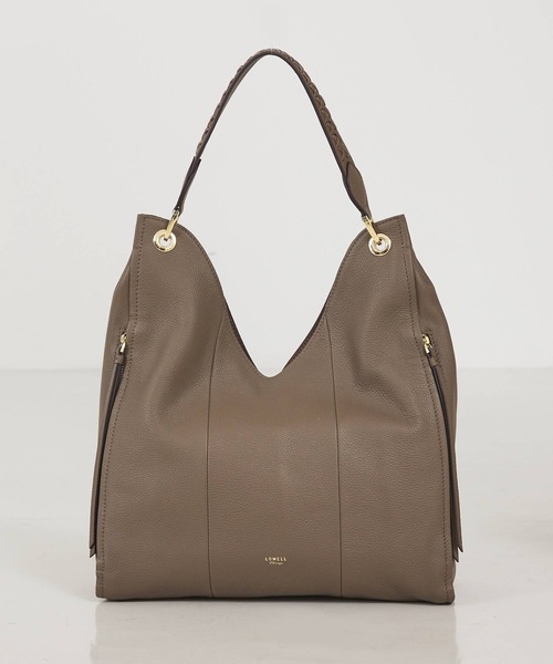 LOWELL things（ロウェル　シングス）の「Valley/かがりレザーワンショルダー（トートバッグ・レディース・ライトグレー/ブラック/グレー/アイボリー・フリー）」の8枚目の写真