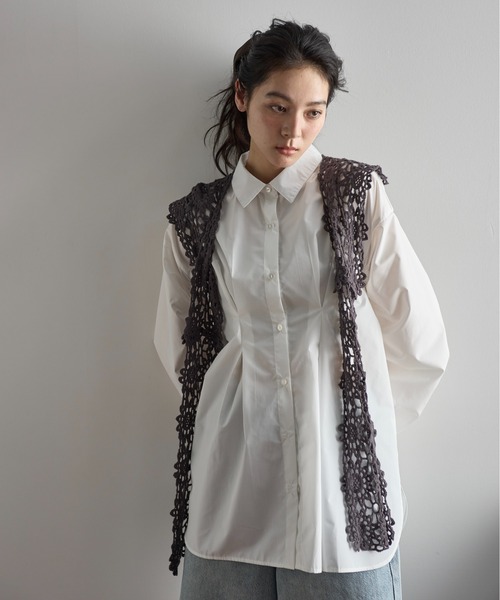 THE YOn（ザヨン）の「フラワークロシェストラップフーディーバラクラバ（ニットキャップ/ビーニー・レディース・ブラック/アイボリー/チャコールグレー・FREE）」の12枚目の写真