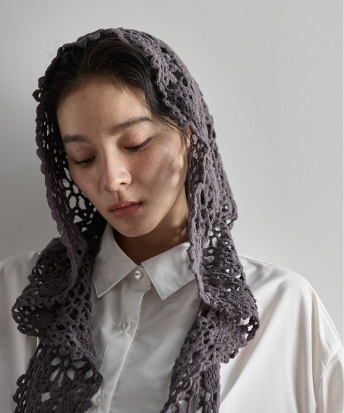 THE YOn（ザヨン）の「フラワークロシェストラップフーディーバラクラバ（ニットキャップ/ビーニー・レディース・ブラック/アイボリー/チャコールグレー・FREE）」の21枚目の写真