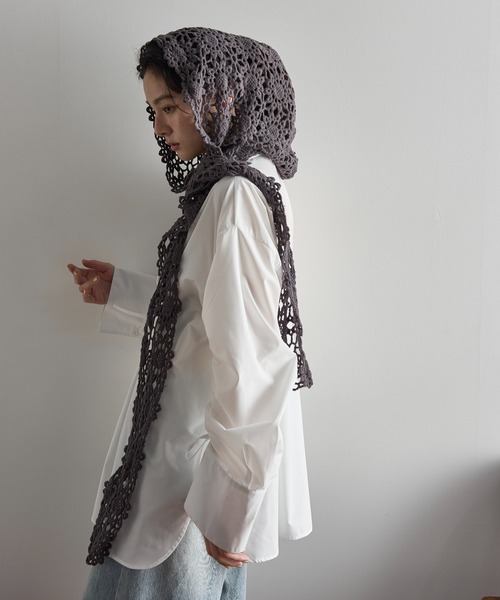 THE YOn（ザヨン）の「フラワークロシェストラップフーディーバラクラバ（ニットキャップ/ビーニー・レディース・ブラック/アイボリー/チャコールグレー・FREE）」の18枚目の写真