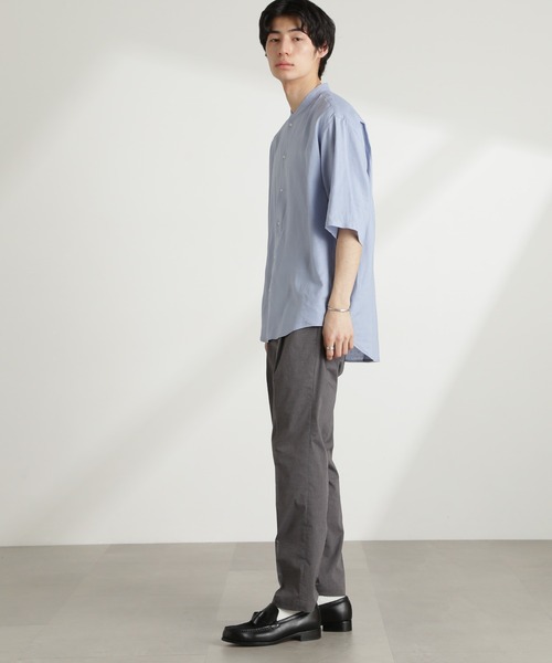 NANO universe（ナノユニバース）の「TCクールマックス ワンタックスラックス（スラックス・メンズ・グレー/ブラック/カーキ・L/M/S/XL）」の16枚目の写真