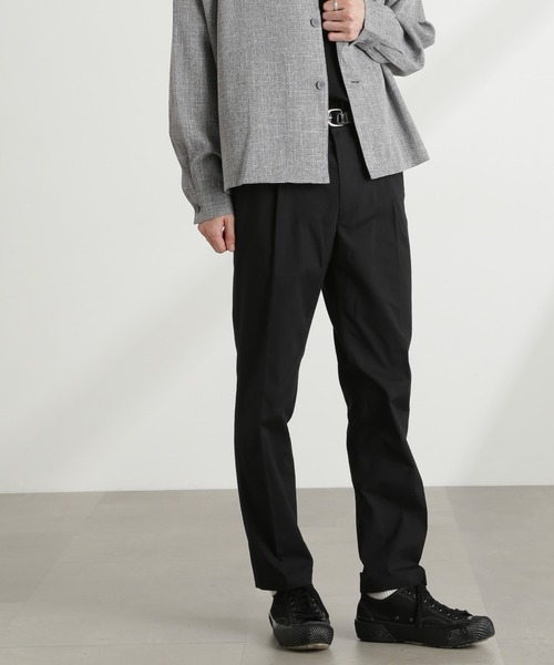 NANO universe（ナノユニバース）の「TCクールマックス ワンタックスラックス（スラックス・メンズ・グレー/ブラック/カーキ・L/M/S/XL）」の19枚目の写真