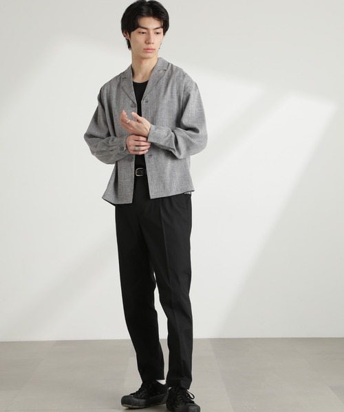 なのはな様　クルーネック　チャコール セール】TCクールマックス ワンタックスラックス（スラックス）｜NANO