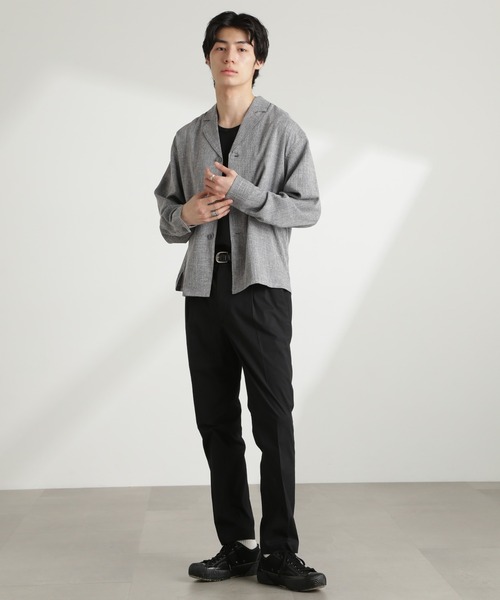 NANO universe（ナノユニバース）の「TCクールマックス ワンタックスラックス（スラックス・メンズ・グレー/ブラック/カーキ・L/M/S/XL）」の21枚目の写真