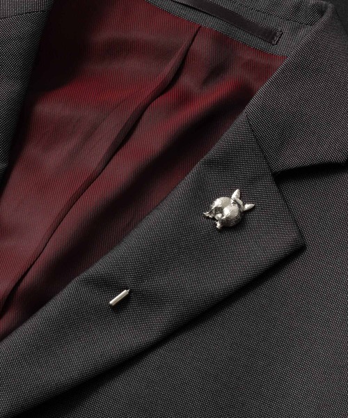 セール】メタル細工 ラペルピン スーツ襟元アクセサリー 専用BOX付