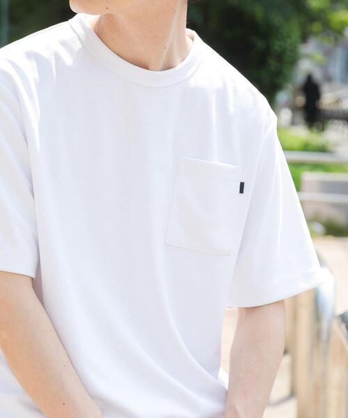 ITEMS URBANRESEARCH(アイテムズ アーバンリサーチ)の「『速乾/イージーケア/UVカット』高機能ポンチショートスリーブカットソー(Tシャツ/カットソー・メンズ・ブラック/ベージュ/ブルー/ホワイト・SMALL/MEDIUM/LARGE)」の6枚目の写真