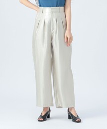 BEAMS HEART | シャイニー ワイド タックパンツ(その他パンツ)