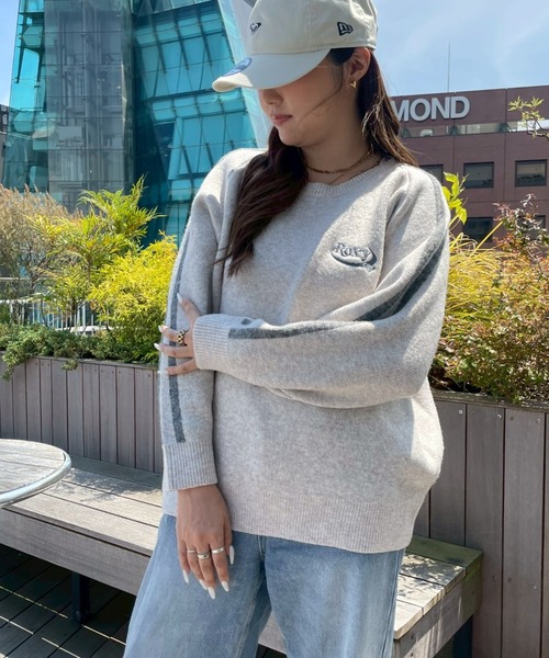 ROXY(ロキシー)の「BON VOYAGE WITH ROXY /ロキシーバックフラワージャガードクルーネックニットセーター(ニット/セーター・レディース・オレンジ/グレー/チャコールグレー・MEDIUM/LARGE)」の11枚目の写真
