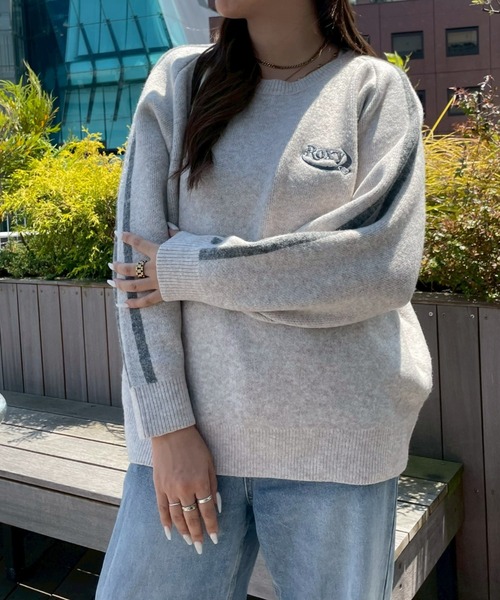 ROXY(ロキシー)の「BON VOYAGE WITH ROXY /ロキシーバックフラワージャガードクルーネックニットセーター(ニット/セーター・レディース・オレンジ/グレー/チャコールグレー・MEDIUM/LARGE)」の12枚目の写真