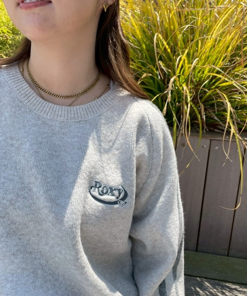 ROXY(ロキシー)の「BON VOYAGE WITH ROXY /ロキシーバックフラワージャガードクルーネックニットセーター(ニット/セーター・レディース・オレンジ/グレー/チャコールグレー・MEDIUM/LARGE)」の13枚目の写真
