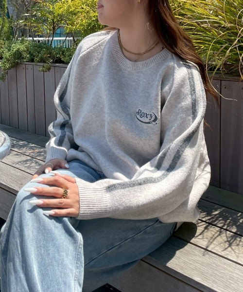 ROXY(ロキシー)の「BON VOYAGE WITH ROXY /ロキシーバックフラワージャガードクルーネックニットセーター(ニット/セーター・レディース・オレンジ/グレー/チャコールグレー・MEDIUM/LARGE)」の14枚目の写真
