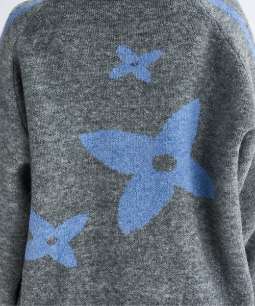ROXY(ロキシー)の「BON VOYAGE WITH ROXY /ロキシーバックフラワージャガードクルーネックニットセーター(ニット/セーター・レディース・オレンジ/グレー/チャコールグレー・MEDIUM/LARGE)」の9枚目の写真