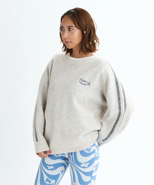 ROXY(ロキシー)の「BON VOYAGE WITH ROXY /ロキシーバックフラワージャガードクルーネックニットセーター(ニット/セーター・レディース・オレンジ/グレー/チャコールグレー・MEDIUM/LARGE)」の18枚目の写真