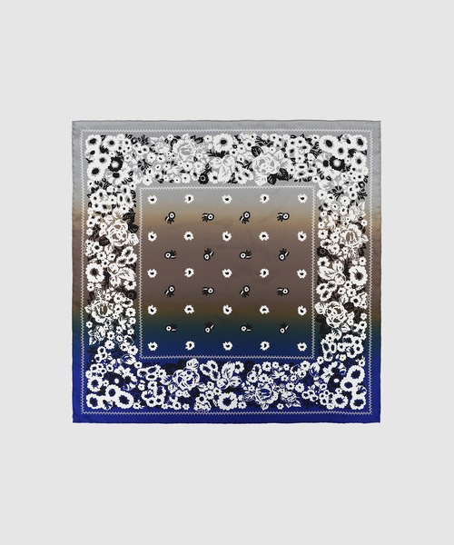 NOMA t.d.（ノーマティーディー）の「DYG Gradation Silk Bandana（バンダナ/スカーフ・メンズ・ブラック×グレー/グリーン系その他/ネイビー系/その他・FREE）」の3枚目の写真