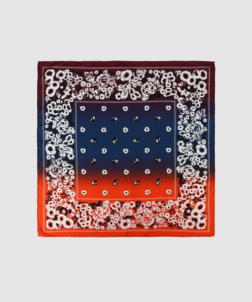 NOMA t.d.（ノーマティーディー）の「DYG Gradation Silk Bandana（バンダナ/スカーフ・メンズ・ブラック×グレー/グリーン系その他/ネイビー系/その他・FREE）」の4枚目の写真