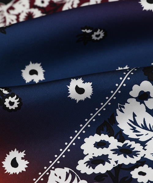 NOMA t.d.（ノーマティーディー）の「DYG Gradation Silk Bandana（バンダナ/スカーフ・メンズ・ブラック×グレー/グリーン系その他/ネイビー系/その他・FREE）」の5枚目の写真