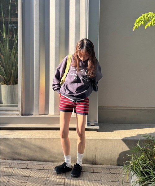 common gull products.(コモンガルプロダクツ)の「初夏の息吹感じるニットショーパン(その他パンツ・レディース・ネイビー/グレー・SMALL/MEDIUM)」の14枚目の写真
