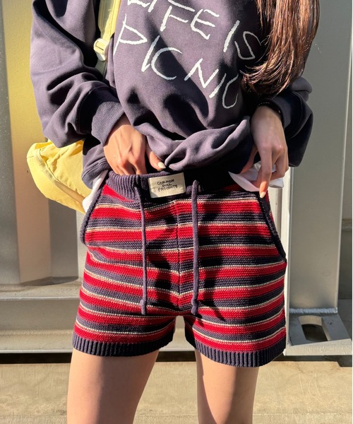 common gull products.(コモンガルプロダクツ)の「初夏の息吹感じるニットショーパン(その他パンツ・レディース・ネイビー/グレー・SMALL/MEDIUM)」の19枚目の写真