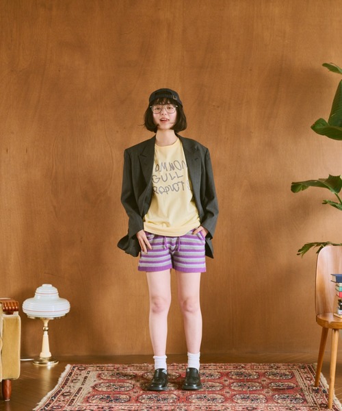 common gull products.(コモンガルプロダクツ)の「初夏の息吹感じるニットショーパン(その他パンツ・レディース・ネイビー/グレー・SMALL/MEDIUM)」の22枚目の写真