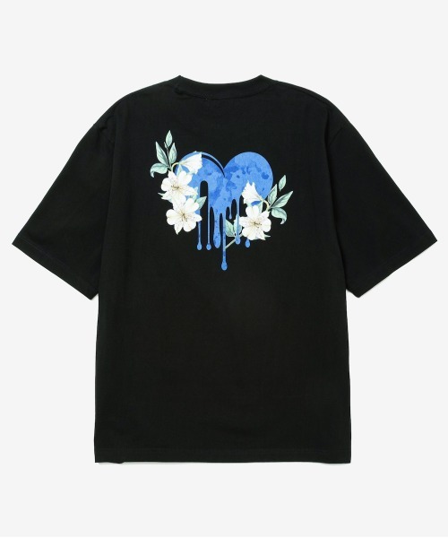 rehacer(レアセル)の「rehacer : Flower Drop Relax Fit T-shirt / フラワー ドロップ リラックスフィット Tシャツ(Tシャツ/カットソー・メンズ・ホワイト/ブラック・SMALL/MEDIUM/LARGE/X-LARGE)」の8枚目の写真