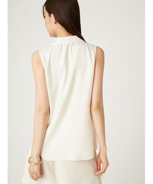 FRAY I.D（フレイアイディー）の「ウォッシャブルクールサテンノースリブラウス／ウォッシャブル・接触冷感（シャツ/ブラウス・レディース・アイボリー/ブラウン/ピンク・FREE）」の18枚目の写真