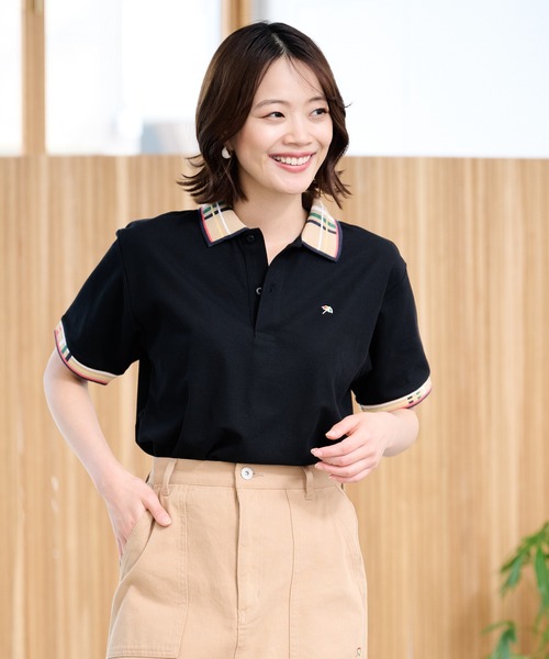 Arnold Palmer（アーノルドパーマー）の「パーマー リブライン シェア ポロシャツ（ポロシャツ・レディース・ブラック/ネイビー/ホワイト・M/XS/L/S/LL）」の11枚目の写真