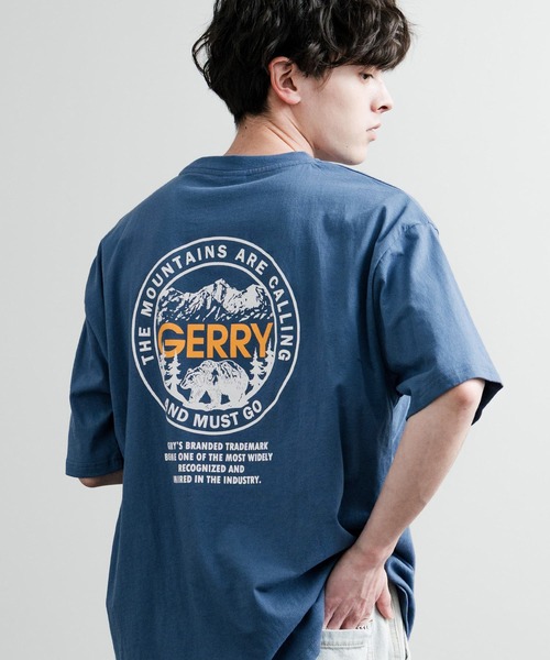 GERRY(ジェリー)の「GERRY ジェリー オーバーサイズワンポイントロゴ刺繍バックプリント半袖クルーネックTシャツ(Tシャツ/カットソー・メンズ・ブラック/ホワイト系/ホワイト系1/ブルー/アッシュグレー/グレー系/ブルー系/ブラック系/ブルー系1/ホワイト/グレー系1/ブラック系1・M/L/LL)」の12枚目の写真