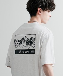 GERRY ジェリー オーバーサイズワンポイントロゴ刺繍バックプリント半袖クルーネックTシャツ