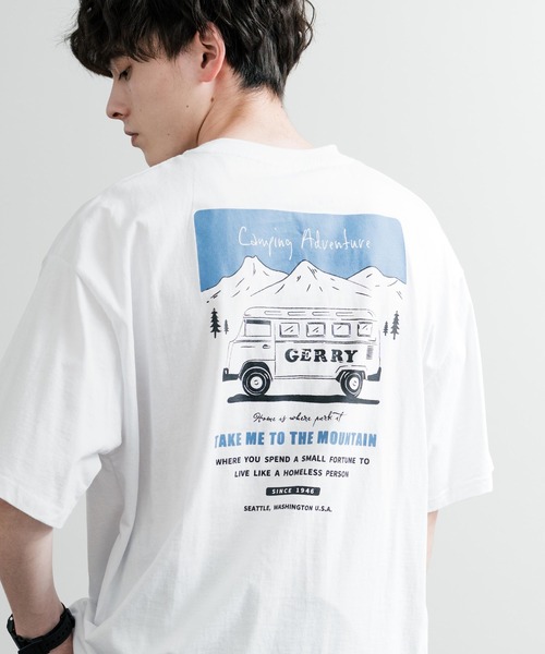 GERRY(ジェリー)の「GERRY ジェリー オーバーサイズワンポイントロゴ刺繍バックプリント半袖クルーネックTシャツ(Tシャツ/カットソー・メンズ・ブラック/ホワイト系/ホワイト系1/ブルー/アッシュグレー/グレー系/ブルー系/ブラック系/ブルー系1/ホワイト/グレー系1/ブラック系1・M/L/LL)」の17枚目の写真