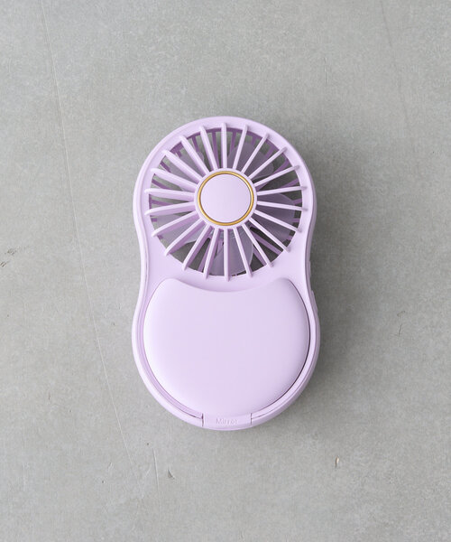BIRTHDAY BAR（バースデイバー）の「LEDミラー付きハンディファン（生活家電・レディース・ベージュ/パープル・0）」の4枚目の写真