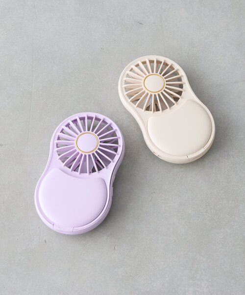 BIRTHDAY BAR（バースデイバー）の「LEDミラー付きハンディファン（生活家電・レディース・ベージュ/パープル・0）」の6枚目の写真