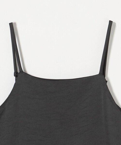 BEAUTY＆ YOUTH ポリエステルサテンキャミワンピース　ブラック　黒 BEAUTY&YOUTH UNITED ARROWS（ビューティーアンドユース