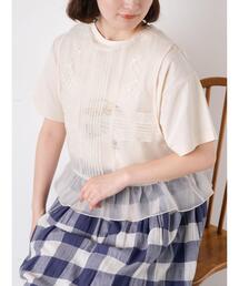 Samansa Mos2 | オーガンジー刺繍ベスト(ベスト)