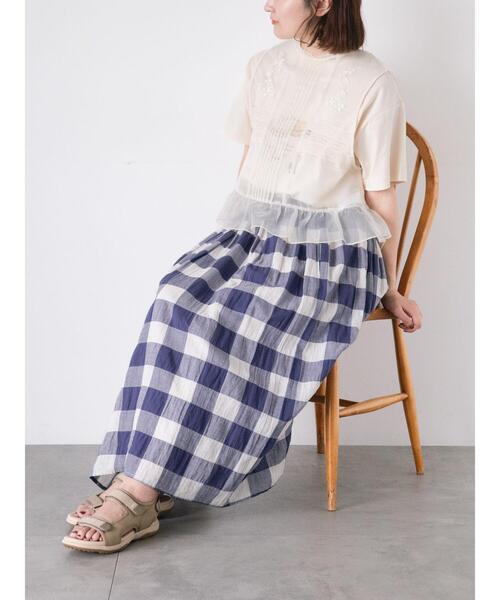 Samansa Mos2（サマンサ モスモス）の「オーガンジー刺繍ベスト（ベスト・レディース・キナリ/ブラック/オフホワイト・F）」の22枚目の写真