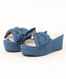 Realta(レアルタ)6.5cm厚底ウェッジソールリボンサンダル