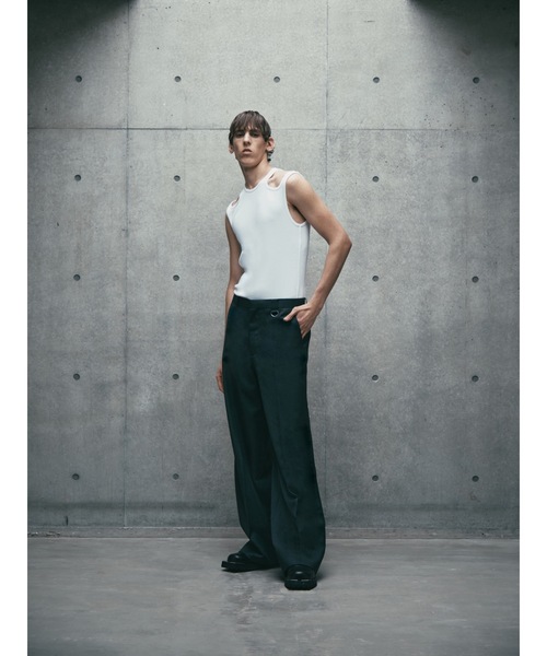 JOHN LAWRENCE SULLIVAN(ジョンローレンスサリバン)の「WOOL GABARDINE WIDE TROUSERS(スラックス・メンズ・ブラック・46/44/48)」の3枚目の写真