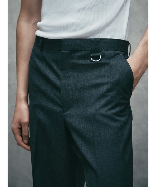 JOHN LAWRENCE SULLIVAN(ジョンローレンスサリバン)の「WOOL GABARDINE WIDE TROUSERS(スラックス・メンズ・ブラック・46/44/48)」の4枚目の写真