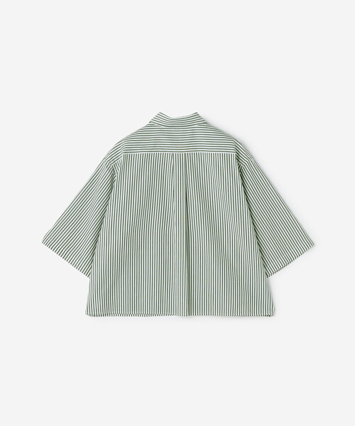 GYMPHLEX(ジムフレックス)の「Gymphlex | ショート ボタンダウン半袖シャツ STRIPE WOMEN(シャツ/ブラウス・レディース・グリーン系その他・14)」の7枚目の写真