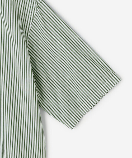 GYMPHLEX(ジムフレックス)の「Gymphlex | ショート ボタンダウン半袖シャツ STRIPE WOMEN(シャツ/ブラウス・レディース・グリーン系その他・14)」の9枚目の写真