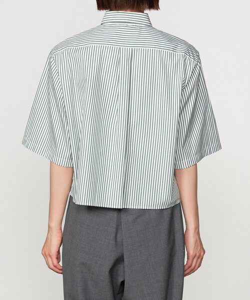 GYMPHLEX(ジムフレックス)の「Gymphlex | ショート ボタンダウン半袖シャツ STRIPE WOMEN(シャツ/ブラウス・レディース・グリーン系その他・14)」の5枚目の写真