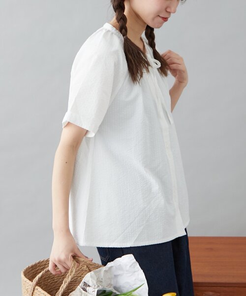 GEVACO（ゲバコ）の「【GEVACO】ボウタイブラウス（シャツ/ブラウス・レディース・サックスブルー/イエロー/ホワイト・ONE SIZE）」の20枚目の写真