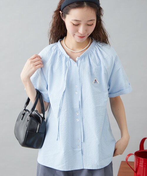 ブラウス シャツ 「GEVACO」ボウタイブラウス レディース セール】【GEVACO】ボウタイブラウス（シャツ/ブラウス
