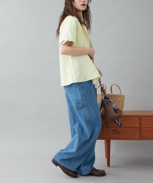 GEVACO（ゲバコ）の「【GEVACO】ボウタイブラウス（シャツ/ブラウス・レディース・サックスブルー/イエロー/ホワイト・ONE SIZE）」の8枚目の写真