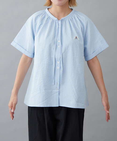 GEVACO（ゲバコ）の「【GEVACO】ボウタイブラウス（シャツ/ブラウス・レディース・サックスブルー/イエロー/ホワイト・ONE SIZE）」の10枚目の写真