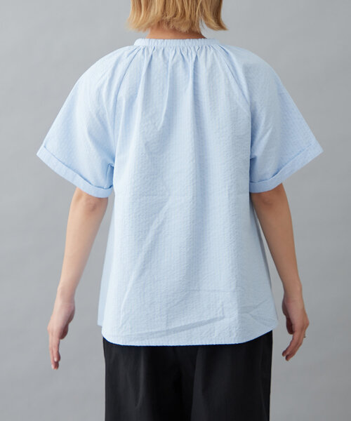 GEVACO（ゲバコ）の「【GEVACO】ボウタイブラウス（シャツ/ブラウス・レディース・サックスブルー/イエロー/ホワイト・ONE SIZE）」の13枚目の写真