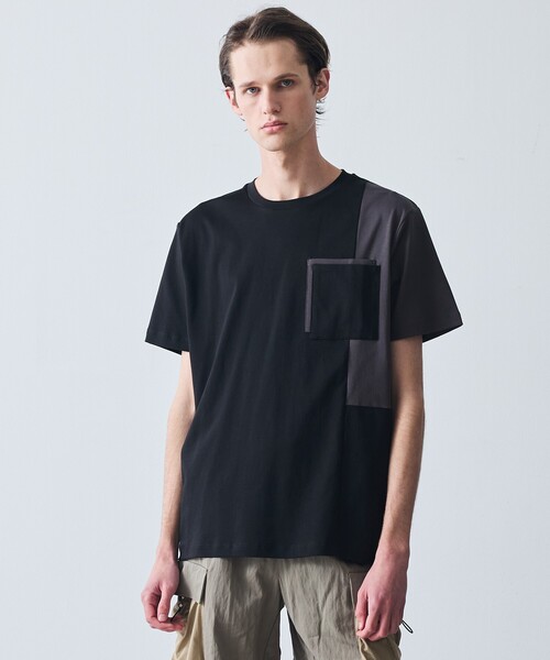5351 POUR LES HOMMES(ゴーサンゴーイチプールオム)の「ダブルポケット 半袖 Tシャツ(Tシャツ/カットソー・メンズ・ネイビー/ホワイト/ブラック・48/46/44/50)」の3枚目の写真